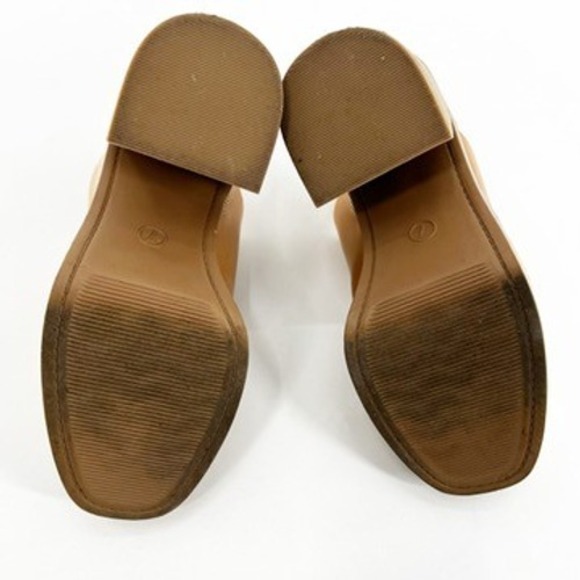 Universal Thread Womens Tan Brown Platform Block Heel Mules Shoes Size 7 - Picture 7 of 7